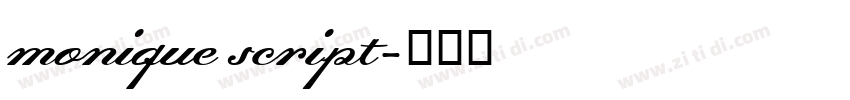 monique script字体转换